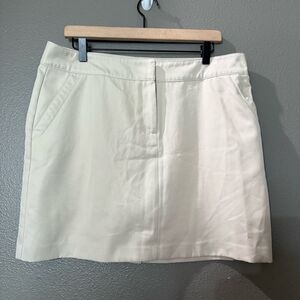 Izod Cream Mini Skirt Casual Work